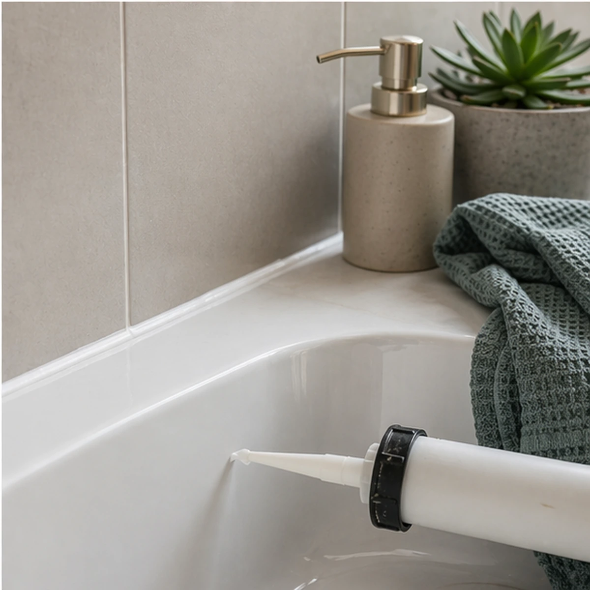 Sellar bañera con silicona