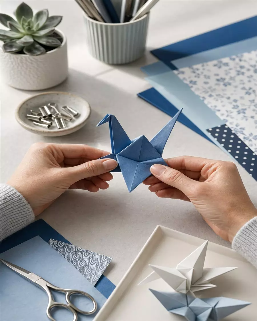 Grue en origami