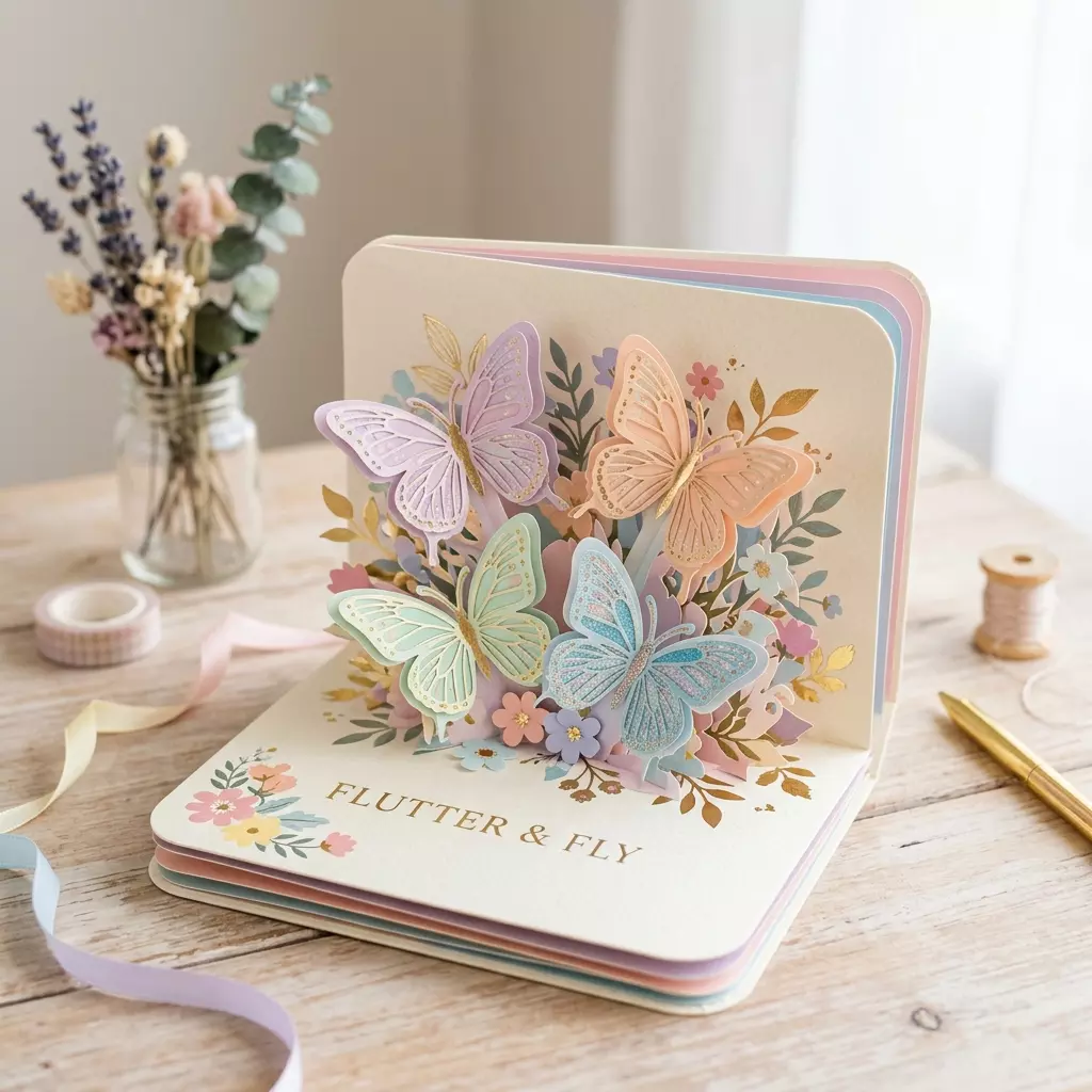 Carte pop-up papillon