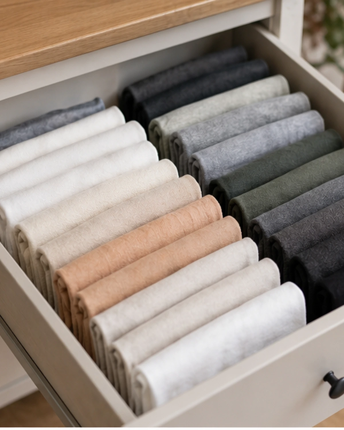 Plier les t-shirts verticalement